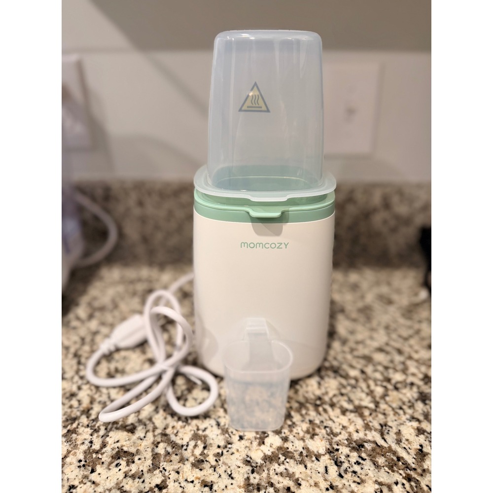 Momcozy 9-in-1 Fast Baby Bottle Warmer Electric Milk Heater White Mint Green